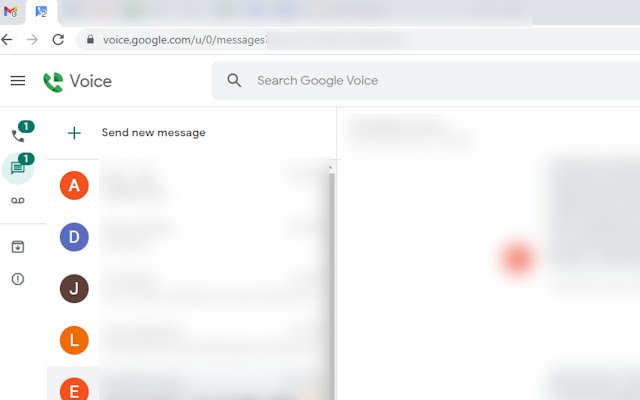 Huy hiệu thông báo Google Voice từ cửa hàng Chrome trực tuyến sẽ được chạy với OffiDocs Chrome trực tuyến