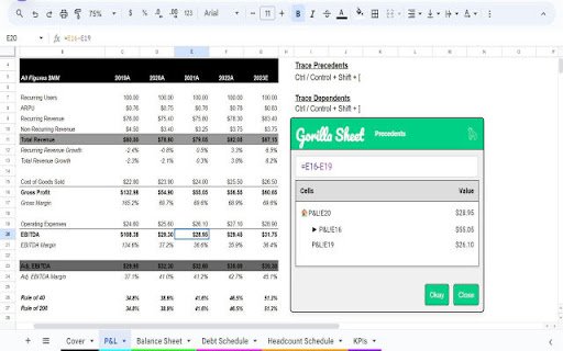 Gorilla Sheet  from Chrome web store to be run with OffiDocs Chromium online