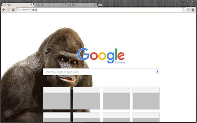 Tema Gorilla daripada kedai web Chrome untuk dijalankan dengan OffiDocs Chromium dalam talian
