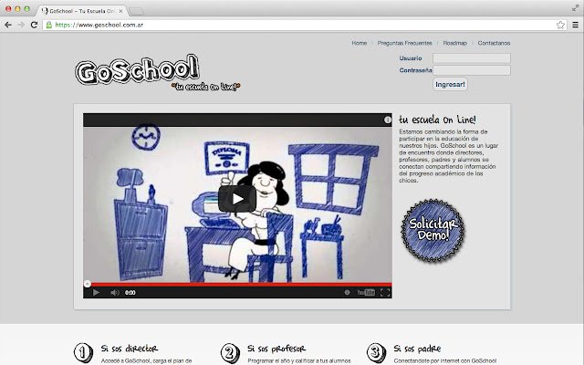 GoSchool: Tu Escuela Online Chrome ওয়েব স্টোর থেকে OffiDocs Chromium অনলাইনে চালানো হবে