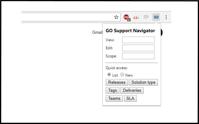 GO Support Navigator ze sklepu internetowego Chrome do uruchomienia z OffiDocs Chromium online