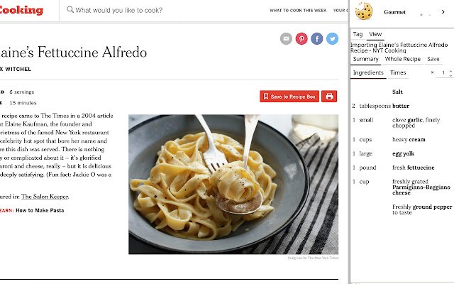 Gourmet Recipe Manager  from Chrome web store to be run with OffiDocs Chromium online