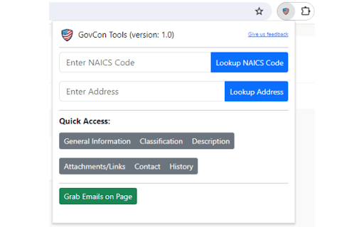 GovCon Tools  from Chrome web store to be run with OffiDocs Chromium online GovCon Tools  from Chrome web store to be run with OffiDocs Chromium online