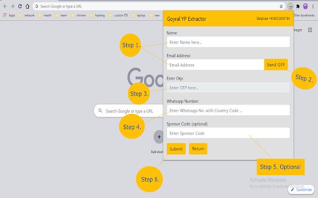 Goyral YP Extractor  from Chrome web store to be run with OffiDocs Chromium online