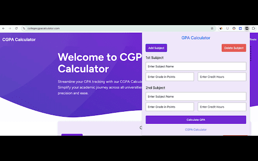 GPA Calculator  from Chrome web store to be run with OffiDocs Chromium online