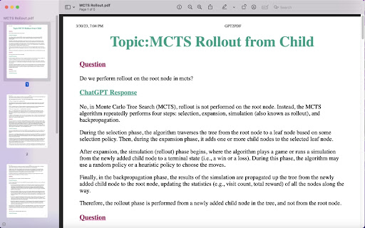 GPT2PDF  from Chrome web store to be run with OffiDocs Chromium online