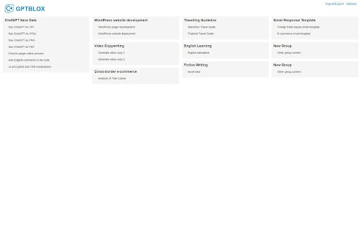 GPTBLOX ChatGPT Download Conversation  Image Downloader  from Chrome web store to be run with OffiDocs Chromium online