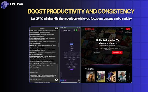 GPTChain ChatGPT Prompt Workflow Automation  AI Builder  from Chrome web store to be run with OffiDocs Chromium online