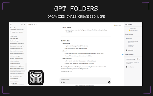 GPT Folders  from Chrome web store to be run with OffiDocs Chromium online