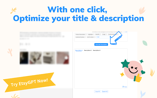 GPT for Ecom: Product Listing optimizer  from Chrome web store to be run with OffiDocs Chromium online
