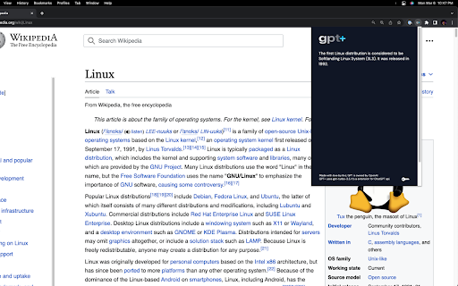 GPT+ (GPT Plus)  from Chrome web store to be run with OffiDocs Chromium online