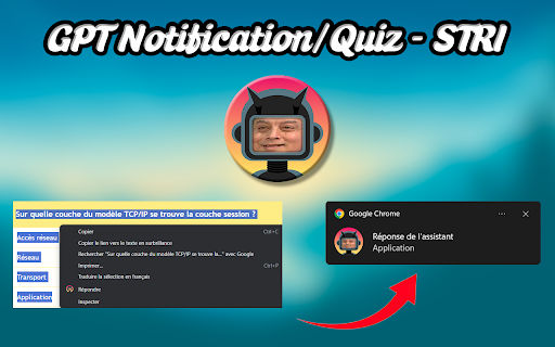 GPT Notification/Quiz STRI from Chrome web store to be run with OffiDocs Chromium online GPT Notification/Quiz STRI from Chrome web store to be run with OffiDocs Chromium online
