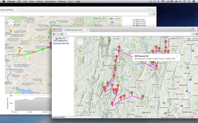 GPX Viewer, Reader  from Chrome web store to be run with OffiDocs Chromium online