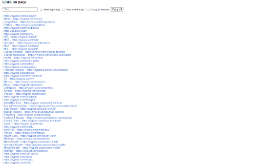 Grab Links from Webpage  from Chrome web store to be run with OffiDocs Chromium online