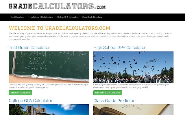 Grade Calculators  from Chrome web store to be run with OffiDocs Chromium online