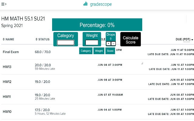 OffiDocs Chromiumオンラインで実行するChrome WebストアのGradescope Calculator