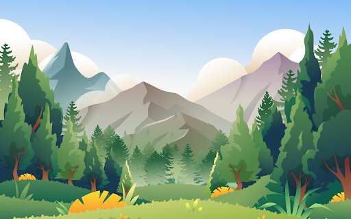 Gradient mountain landscape  from Chrome web store to be run with OffiDocs Chromium online