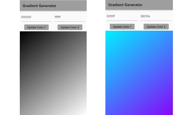 Gradients Extension  from Chrome web store to be run with OffiDocs Chromium online