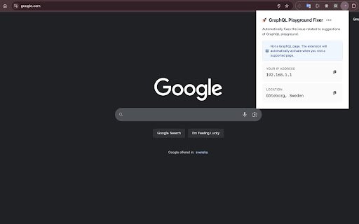 GraphQL Playground Fixer  from Chrome web store to be run with OffiDocs Chromium online