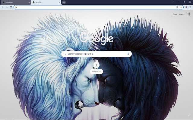 Đầu sư tử xám và đen từ cửa hàng Chrome trực tuyến sẽ được chạy với OffiDocs Chromium trực tuyến