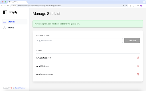 Grayify  from Chrome web store to be run with OffiDocs Chromium online