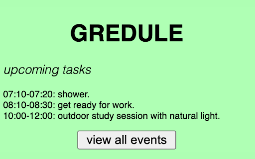 Gredule  from Chrome web store to be run with OffiDocs Chromium online