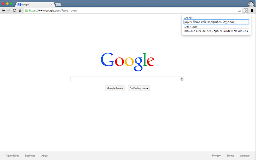 Greek Beta Code Converter  from Chrome web store to be run with OffiDocs Chromium online
