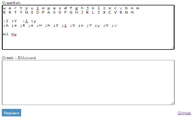 Bahasa Yunani ke bahasa Yunani dari toko web Chrome untuk dijalankan dengan OffiDocs Chromium online