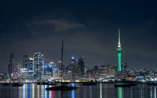 Green city and tower  from Chrome web store to be run with OffiDocs Chromium online