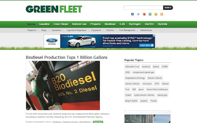 Chrome Web ストアの Green Fleet Magazine を OffiDocs Chromium オンラインで実行