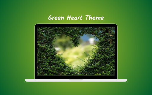 Green Heart Theme  from Chrome web store to be run with OffiDocs Chromium online