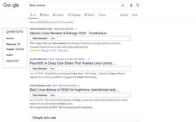 Greenlane Adsense Explorer mula sa Chrome web store na tatakbo sa OffiDocs Chromium online