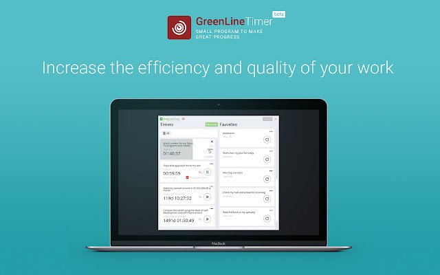 GreenLine timer  from Chrome web store to be run with OffiDocs Chromium online