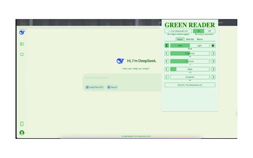 Green Reader  from Chrome web store to be run with OffiDocs Chromium online