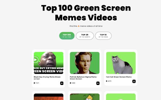 Green Screen Memes Search  from Chrome web store to be run with OffiDocs Chromium online