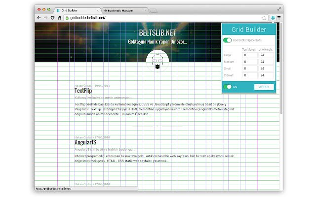 Grid Builder  from Chrome web store to be run with OffiDocs Chromium online