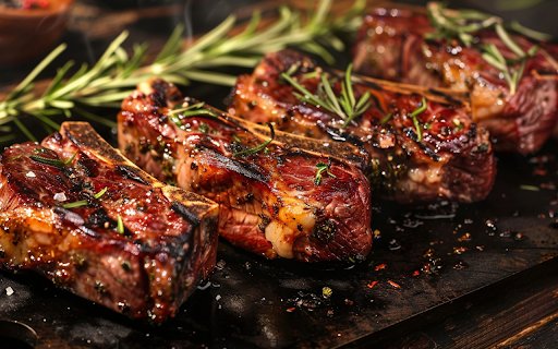 Grilled ribs are golden and fragrant  from Chrome web store to be run with OffiDocs Chromium online