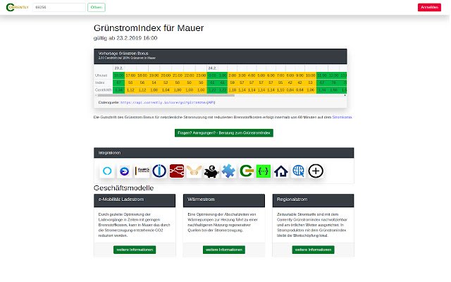 GrünstromIndex  from Chrome web store to be run with OffiDocs Chromium online