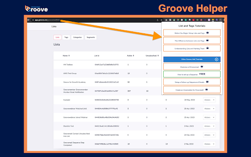 Groove Helper  from Chrome web store to be run with OffiDocs Chromium online