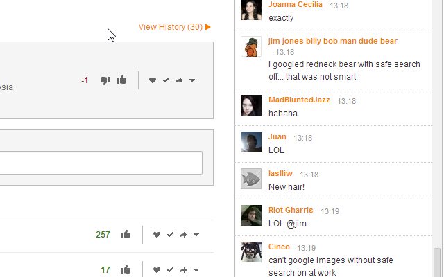 Grooveshark Chat Timestamper de la boutique en ligne Chrome à exécuter avec OffiDocs Chromium en ligne