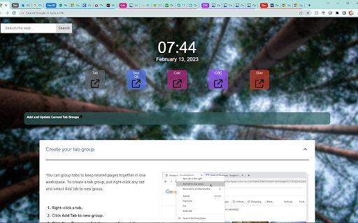 Group Tab Saver New Tab  from Chrome web store to be run with OffiDocs Chromium online