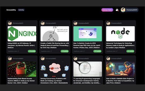 Growability Network  from Chrome web store to be run with OffiDocs Chromium online