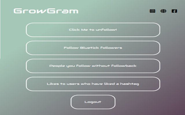 Chrome ウェブストアの Growgram を OffiDocs Chromium オンラインで実行