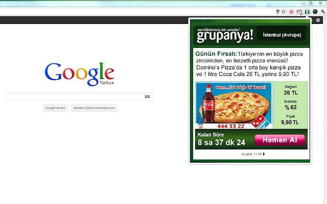 Grupanya Fırsatları van de Chrome-webwinkel wordt uitgevoerd met OffiDocs Chromium online