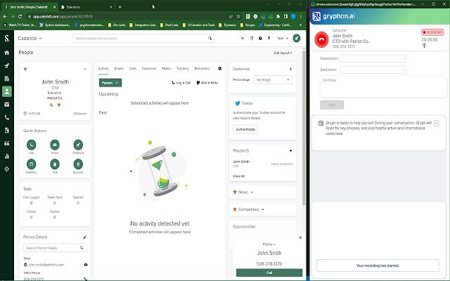 Gryph for Cadences  from Chrome web store to be run with OffiDocs Chromium online