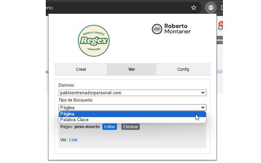 GSC Regex Manager by Roberto Montaner  from Chrome web store to be run with OffiDocs Chromium online