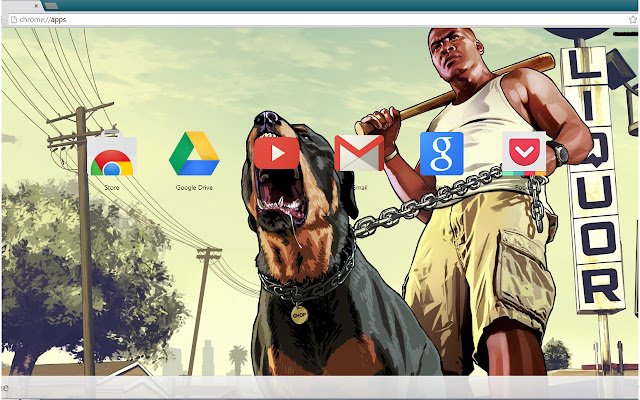 Chrome ウェブストアの「GTA 5 Dog Bark」が OffiDocs Chromium オンラインで実行される