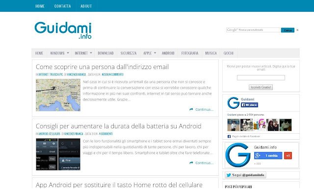 Guidami.info з веб-магазину Chrome, який можна запускати за допомогою OffiDocs Chromium онлайн