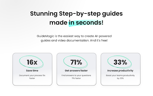 GuideMagic Step by step instructions maker  from Chrome web store to be run with OffiDocs Chromium online