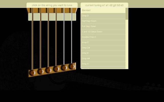 Guitar Tuner de Chrome web store se ejecutará con OffiDocs Chromium en línea